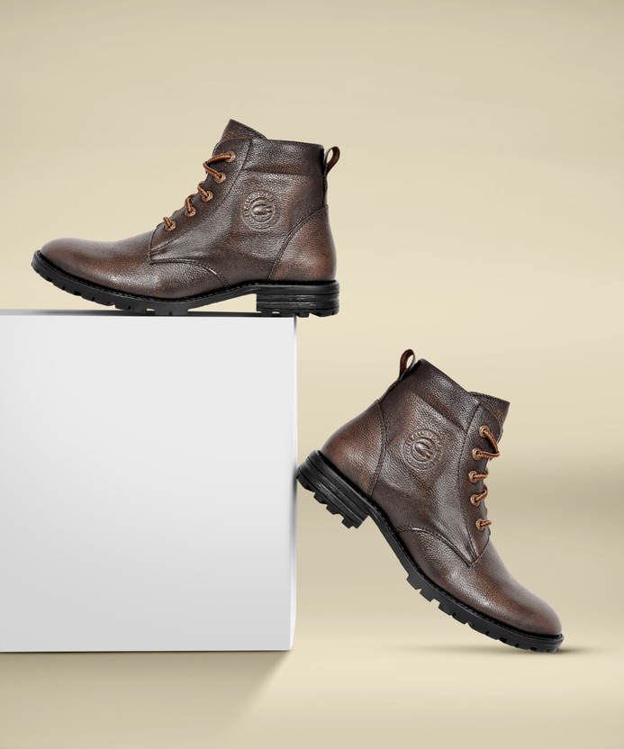 Handmade Leather Shoes Boots For Men 