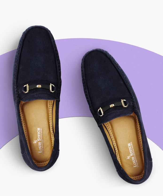 LOUIS STITCH Men's Suede Leather Loafer 