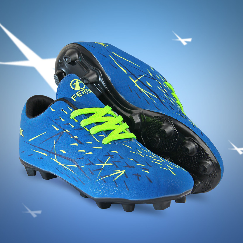 FEROC Wild FIRE Men Boys Unisex Kids Football Shoes For Men(Blue , 8)
