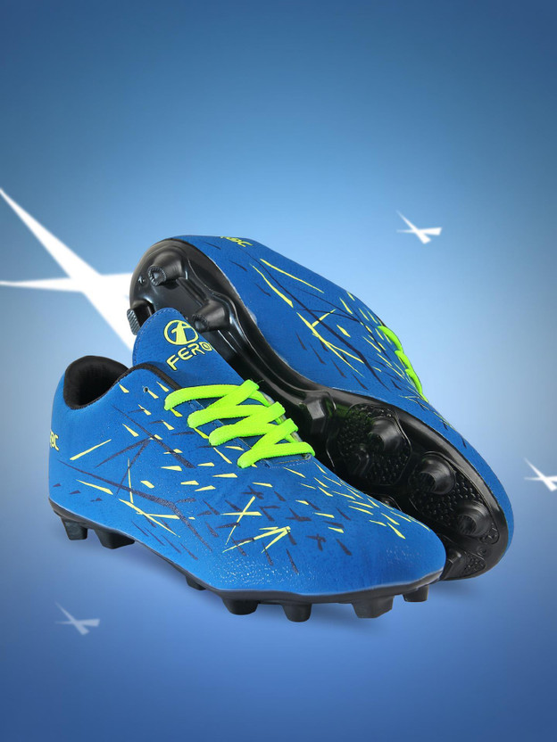 FEROC Wild FIRE Men Boys Unisex Kids Football Shoes For Men(Blue , 4)