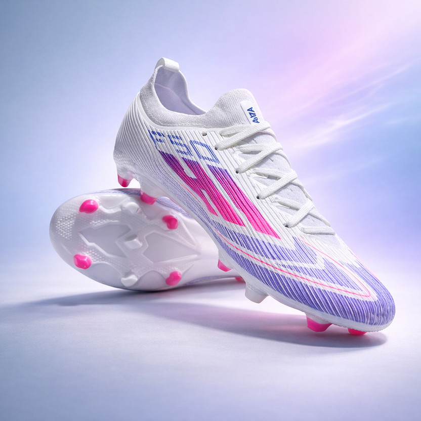 ANZA Football Shoes For Men(White, Pink , 5)