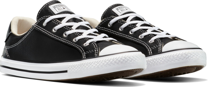 Converse Women Chuck Taylor All Star Dainty Lucky Leather Low Top Sneakers Sneakers For Women(Black , 8)