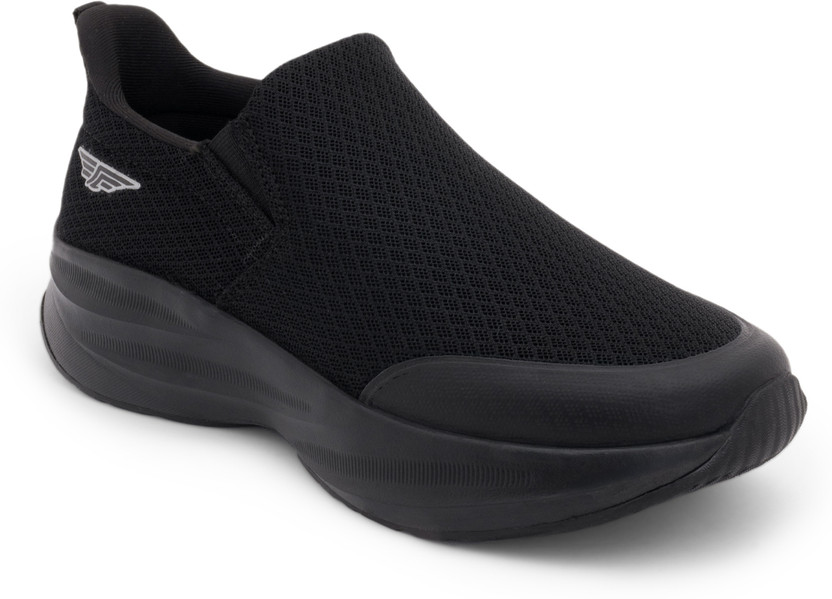 RED TAPE Women’s Black Walking Slip-On Shoes | Lightweight Mesh Walking Shoes Badminton Shoes For Women(Black , 4)