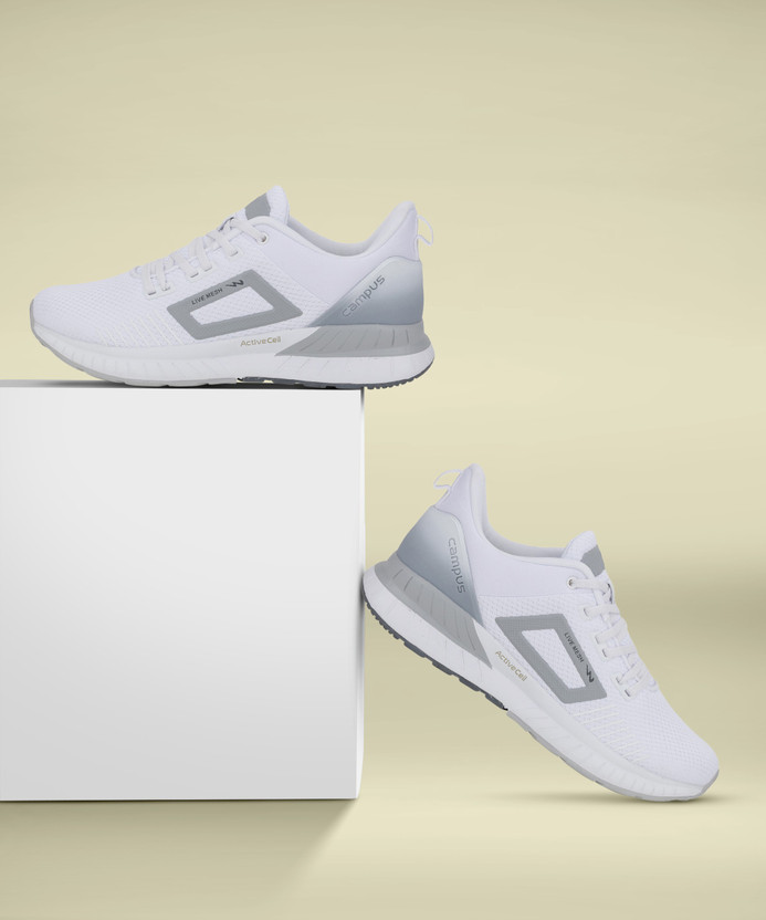 Campus evok white running shoes