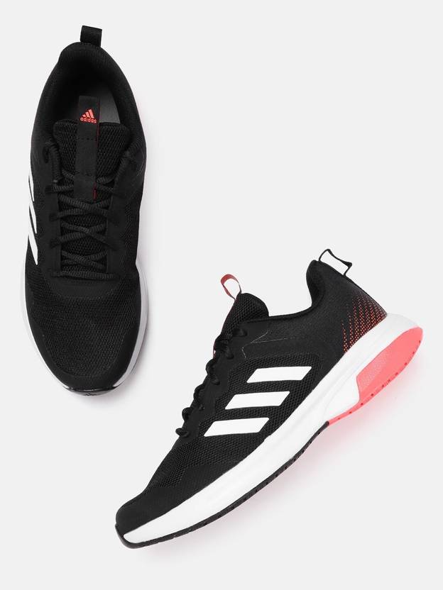 ADIDAS ADIDAS Men Black White Woven Design Vigilaar Running Shoes