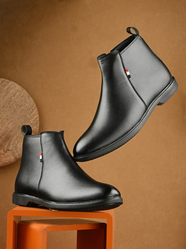 Knoos Chelsea Boots For Mens Boots For Men(Black , 6)