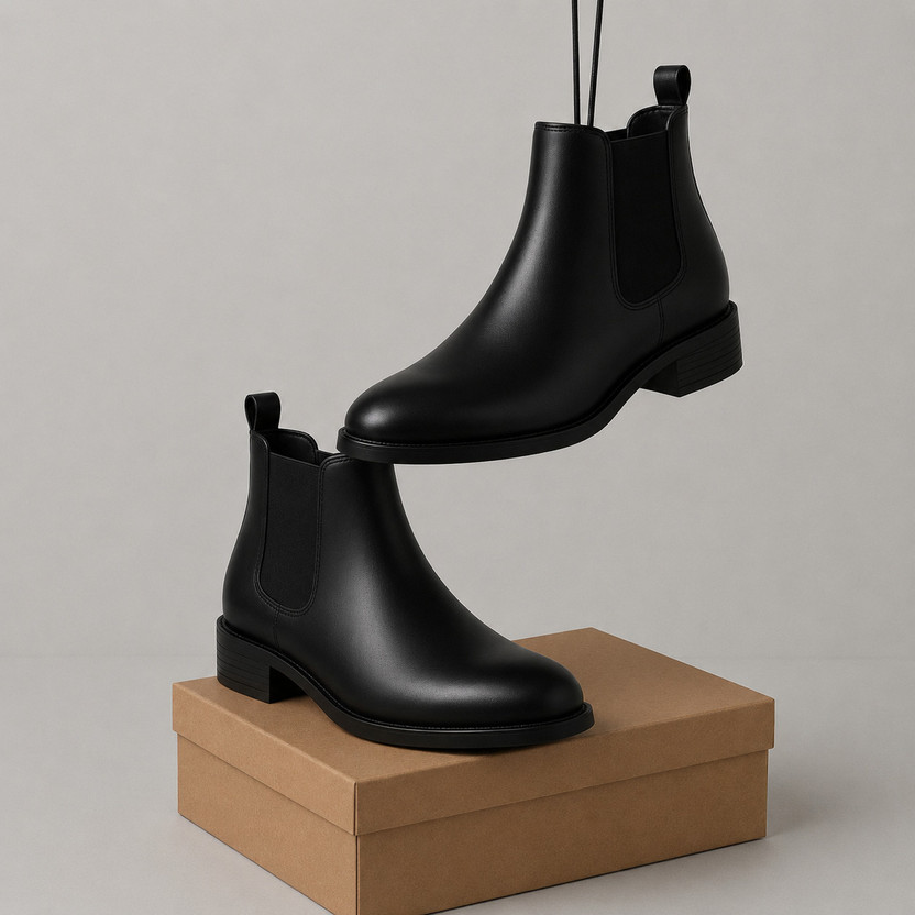 The Shoe Studio Boots For Men(Black , 10)