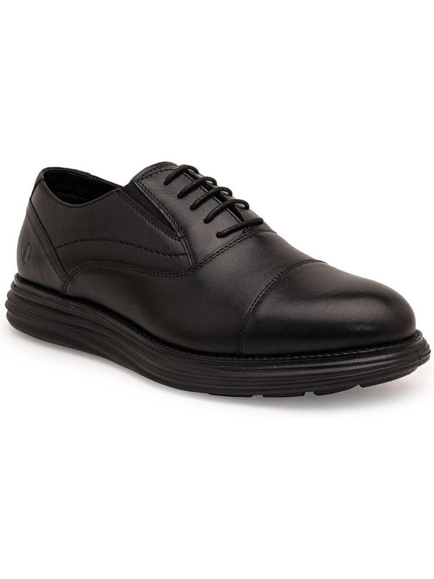 THOMAS CRICK Genuine Leather Oxfords Shoes Corporate Casuals For Men(Black , 9)