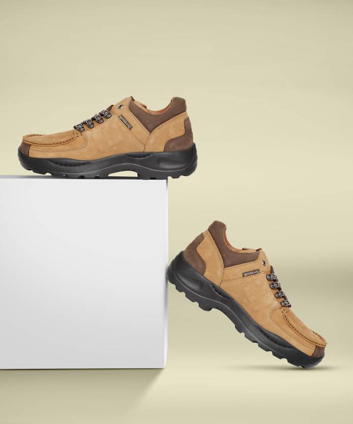 WOODLAND Woodland ProPlanet Men Camel Brown Nubuck Leather Trekking Shoes Boat Shoes For Men