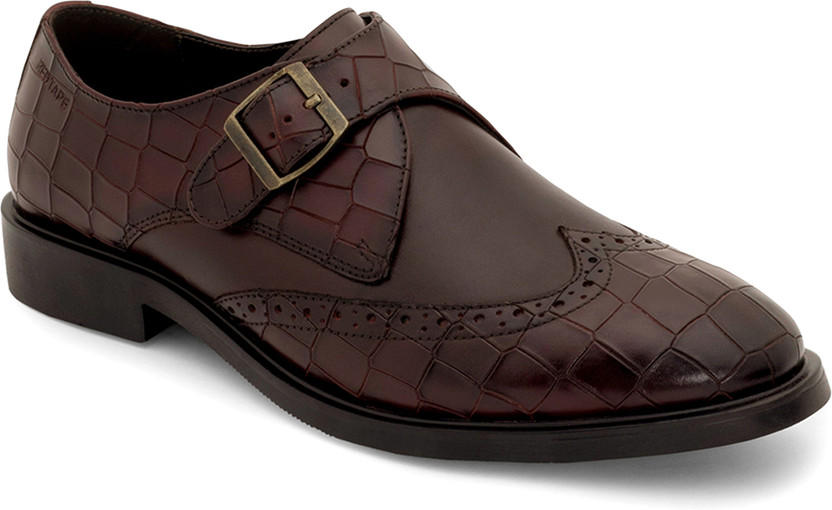 RED TAPE Monk Straps Formal Dress Shoes Monk Strap For Men(Brown , 7)