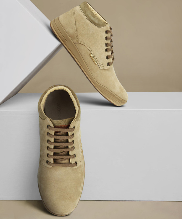 WOODLAND Outdoor Durable Comfortable Everyday High Ankle Boots For Men(Khaki , 6 UK/India)