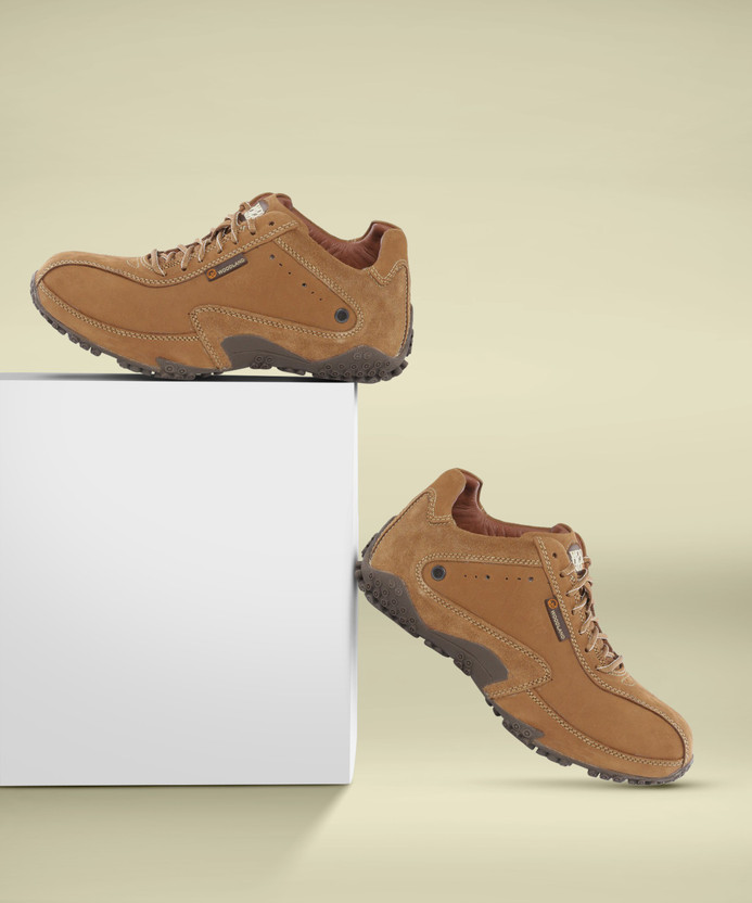 WOODLAND Men Tan Brown Solid Nubuck 
