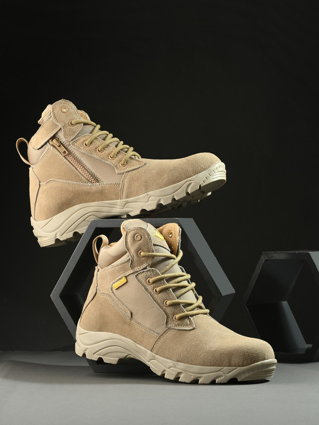 EEGO ITALY GT-SOLDIER Military and Tactical Boots For Men(Beige , 5)