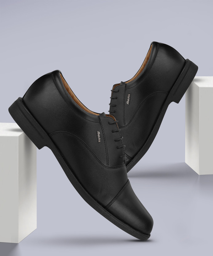 Bata Black Formal Shoes Oxford For Men