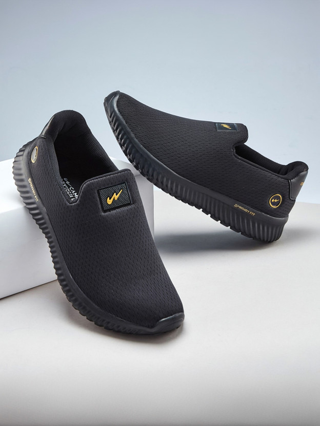 CAMPUS OXYFIT (N) Men's Casual Shoes | Memory Foam & PilloFoam Comfort | Slip-On Walking Shoes For Men(Black , 6)