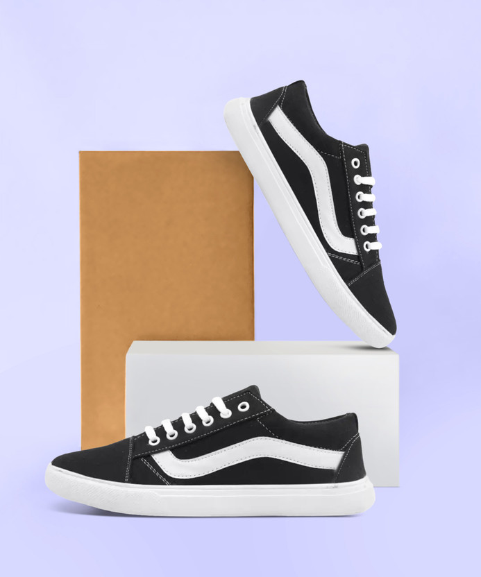 White) Canvas Shoes For Men 