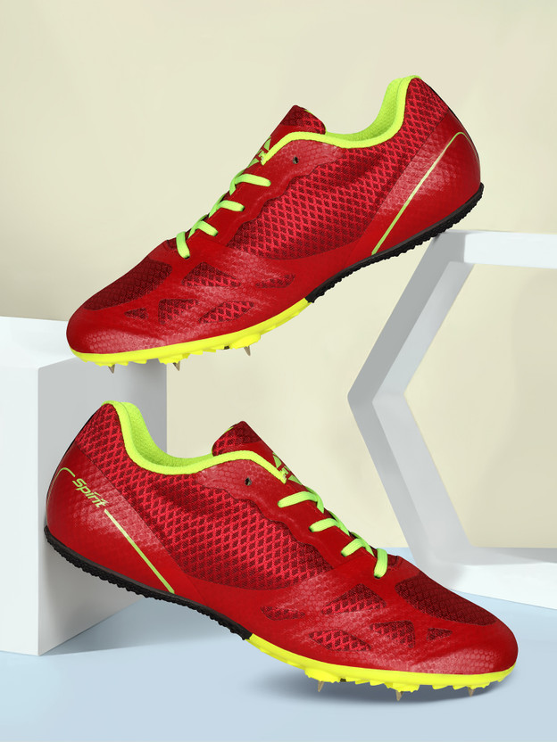 NIVIA SPIRIT Athletic Spikes Running Shoes For Men(Red , 6)