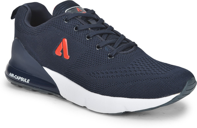 Aqualite Men's Performance Running Shoes – Comfortable, Durable, and Lightweight Design Running Shoes For Men(Blue, Red , 7)