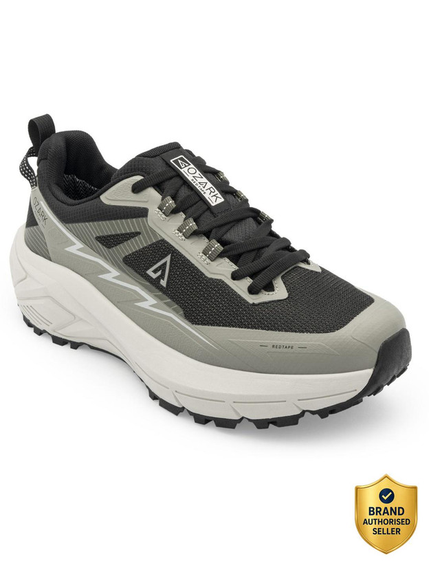 RED TAPE Ozark | Low-Cut Outdoor Hiking & Trekking Shoes For Men(Green, White , 6)