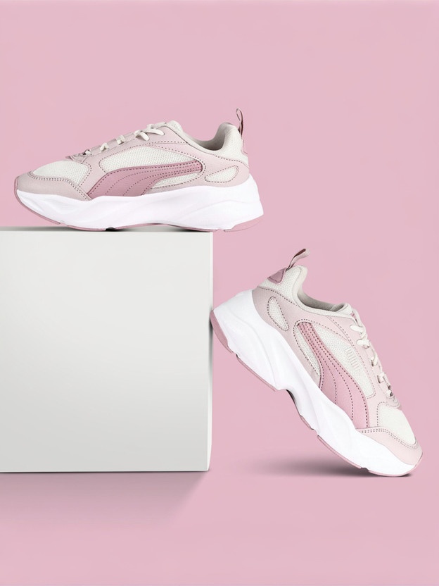 PUMA CASSIA 2.0 RES Sneakers For Women(White, Pink , 3)