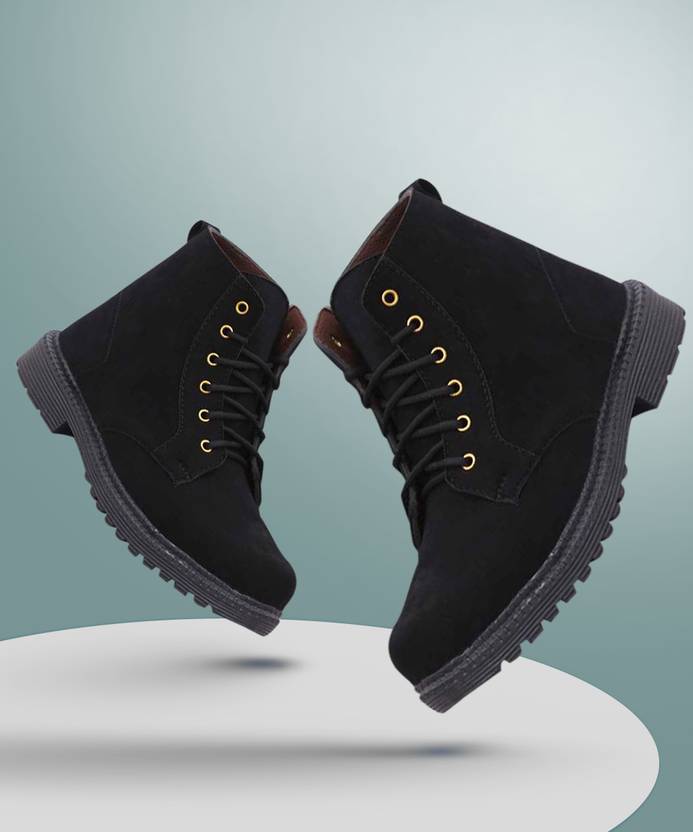 suede side zip boots