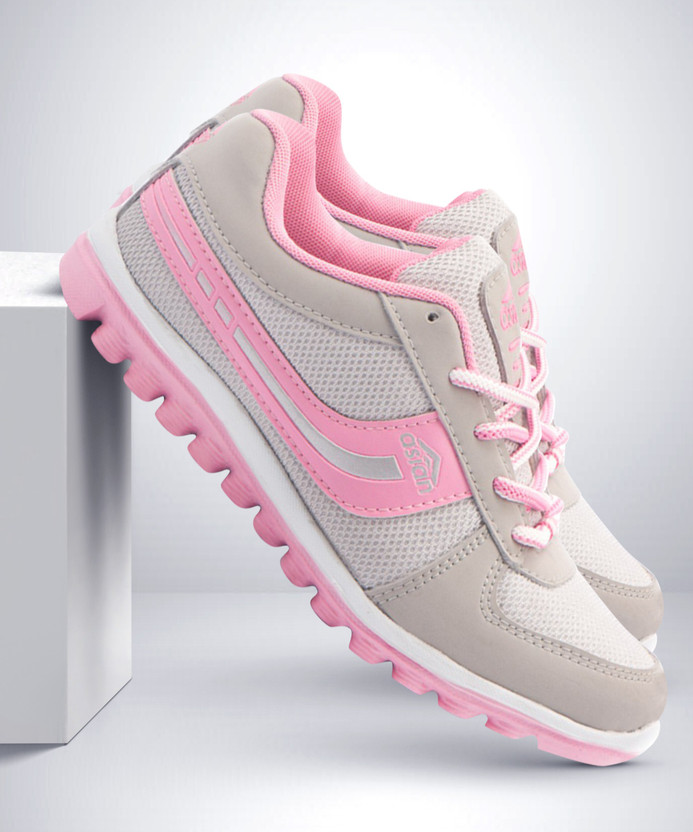 Asian women's pink sports shoes