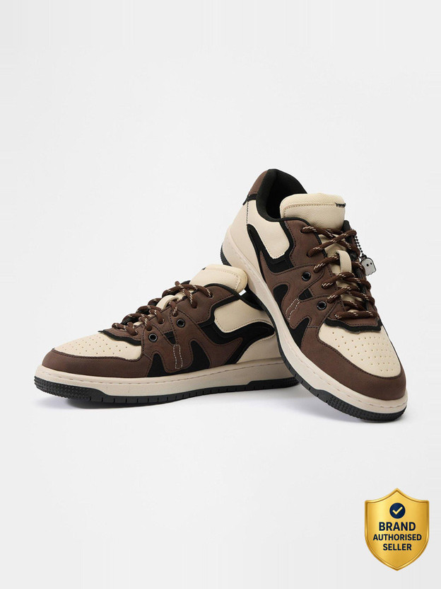 The Souled Store Urban Blaze: Mocha Sneakers For Men(Brown , 8)