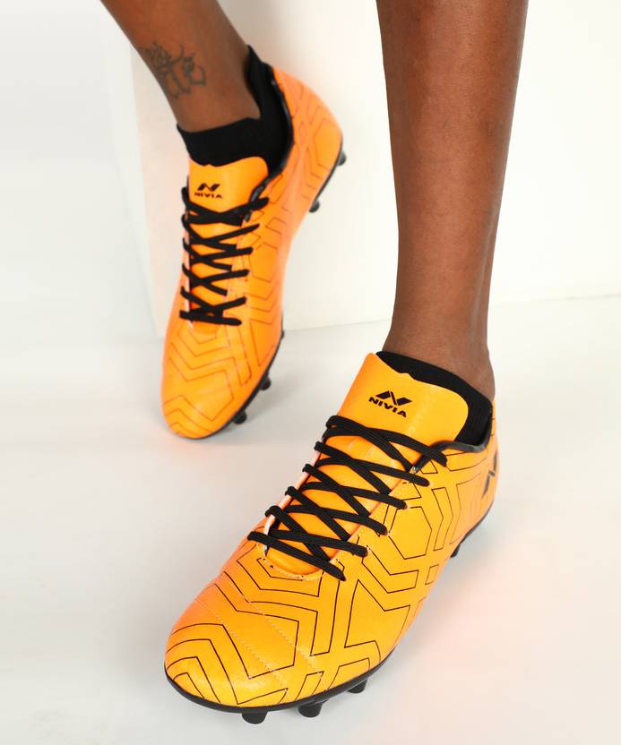 [Sizes 8, 10, 11] NIVIA IMPACT Football Shoes For Men  (Orange)