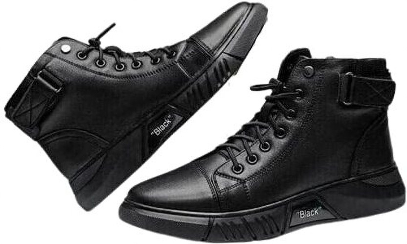 External External Black Synthetic Boots for Men - Stylish and Comfortable Boots For Men Boots For Men(Black , 7) - Flipkart Deal