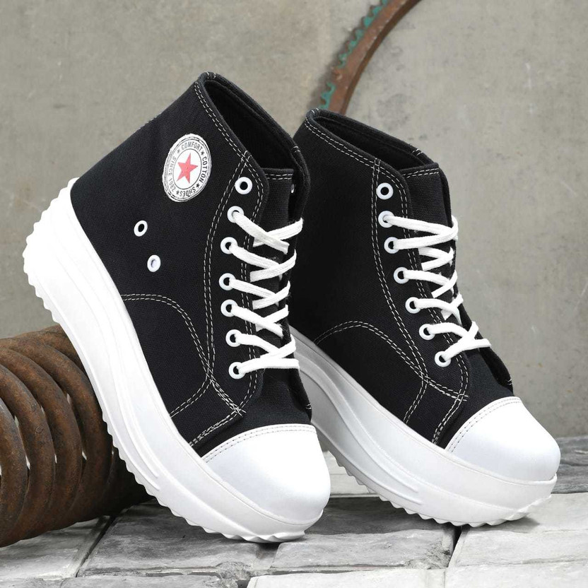Black sneakers flipkart clearance