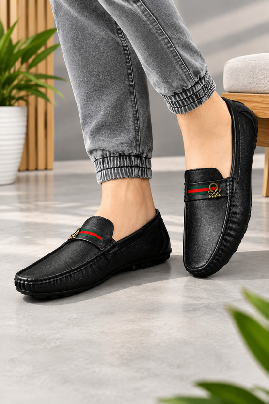 Kelvir Synthetic Leather |Lightweight|Comfort|Summer|Trendy|Walking| Loafers For Men Loafers For Men(Black , 7)