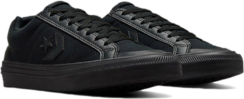 Converse Unisex Sport Casual Monochrome Low Top Sneakers For Men(Black , 7)