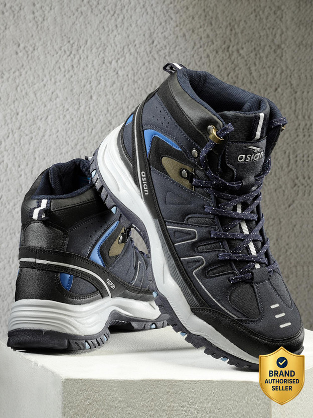 asian asian Hiking/Snow boots for outdoor Trekking - Water Resistant Boots Outdoors For Men(Navy, Blue , 8) - Flipkart Deal