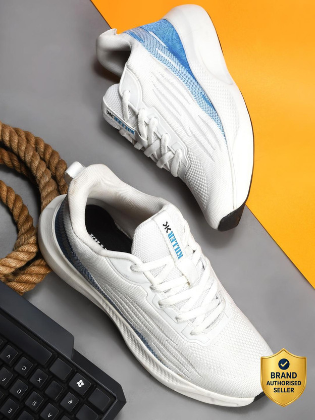 KILLER Cloud Lightweight,Comfortable,Trendy,Breathable, Sports Running Shoes For Men(White, Blue , 10)
