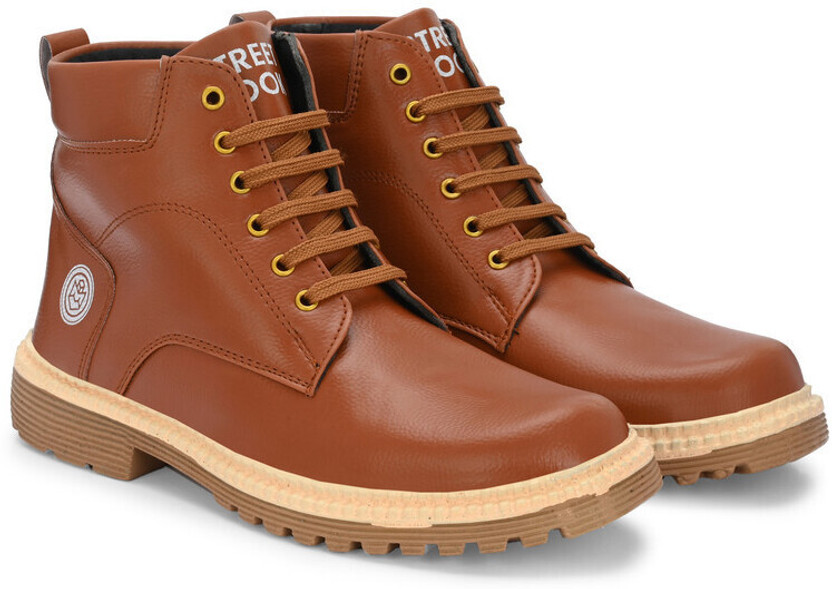 STREETLOOK Second Shift Work Boot For Men's & Boy's High Tops For Men(Tan , 10)