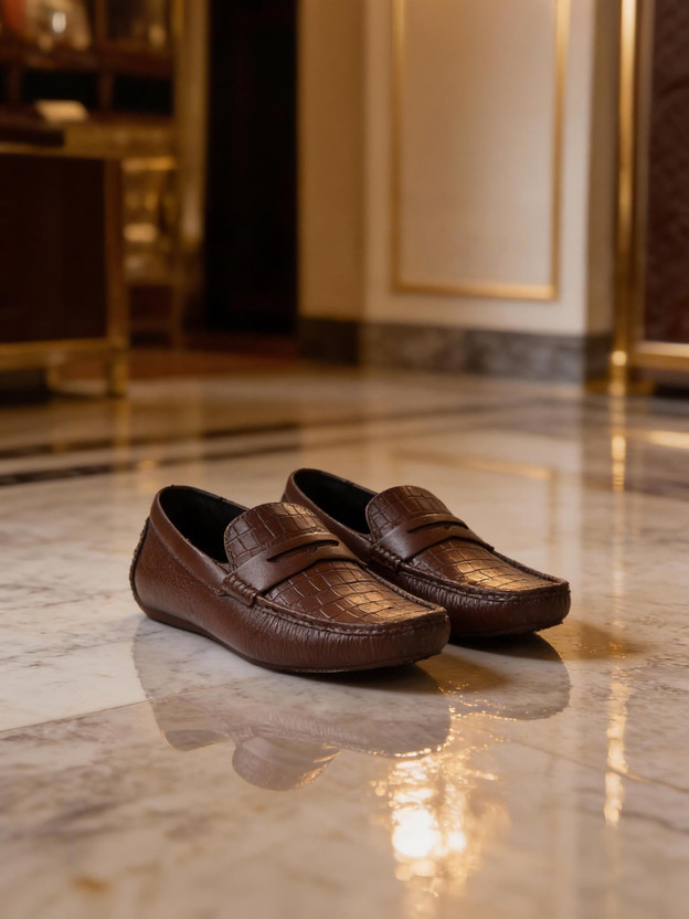 AJANTA Casual PVC Waterproof Loafers For Men(Brown , 7)