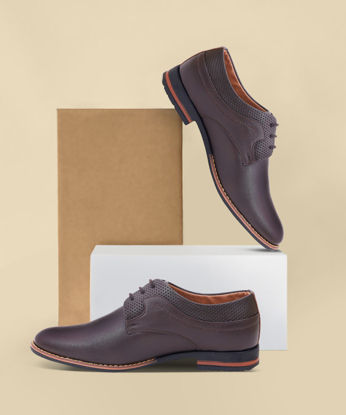 Derby Shoes Party Wear Lace Up For Men 