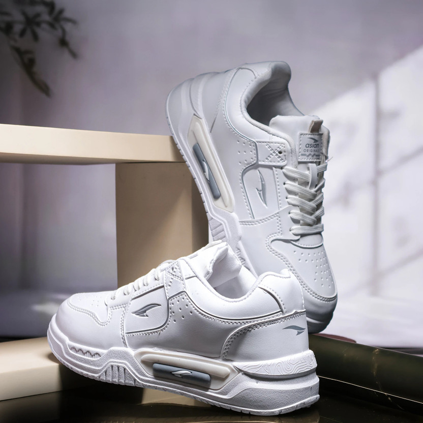 asian Shadow-01 Sneakers for Men & Boys | Multi-Color Stylish Casual Sports Sneakers For Men(White , 10)