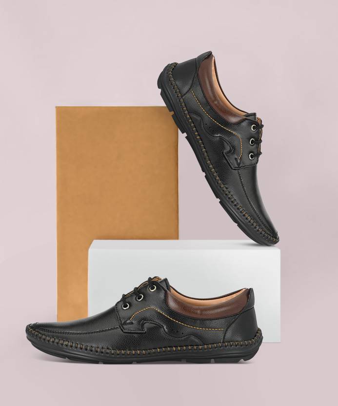 mactree men colourblocked pu sneakers