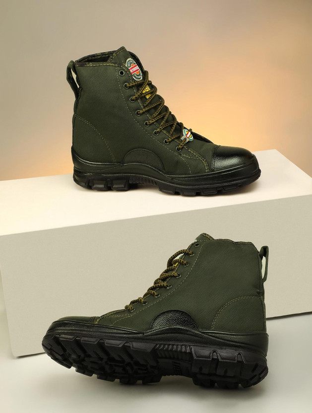 LIBERTY Warrior Original Jungle Boot For Men - Light Weight Trekking Shoes Boots For Men(Olive , 5)