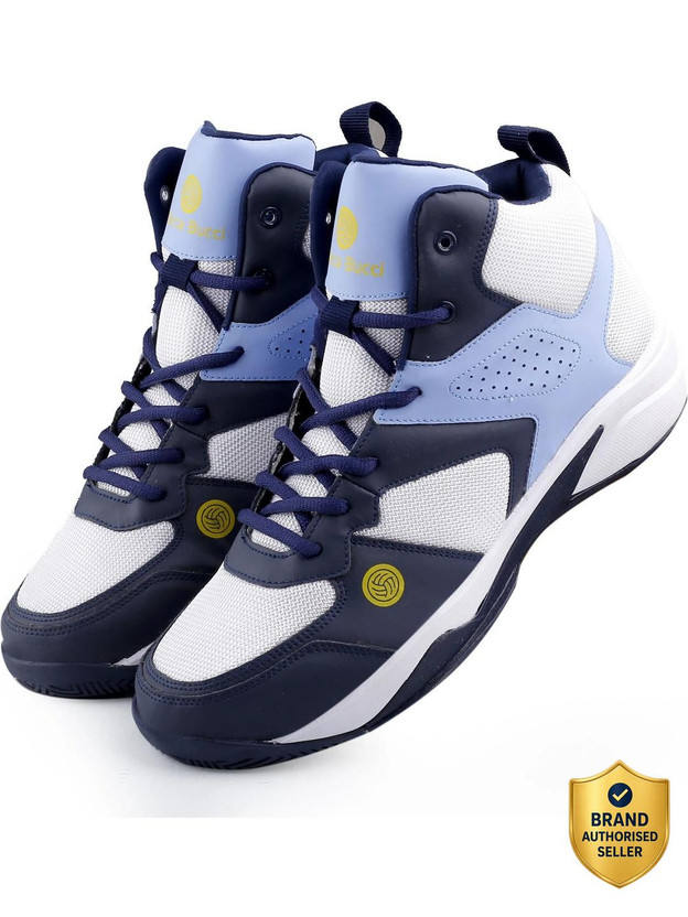bacca bucci Basketball Shoes - WAGER Training & Gym Shoes For Men(Blue, White , 8)