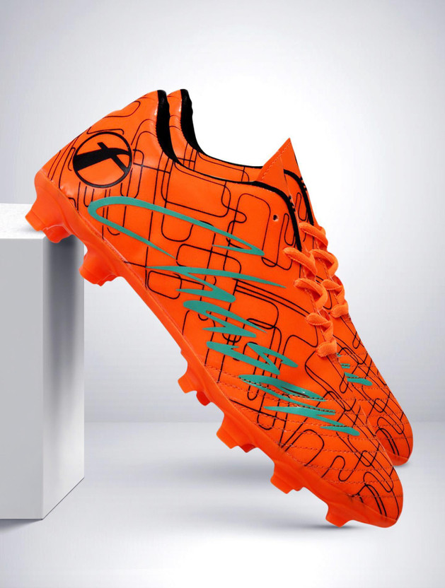 FEROC Chaser Football Shoes For Men(Orange , 4)