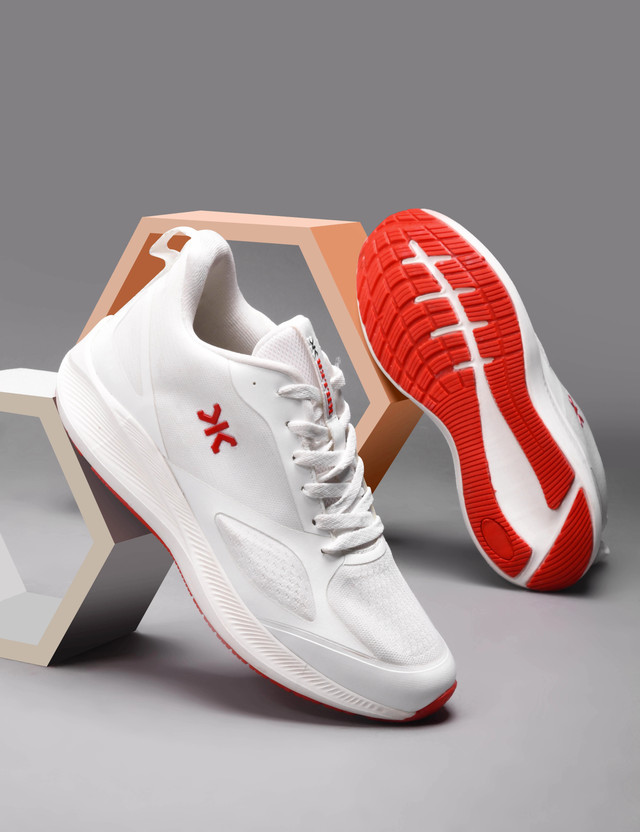 KILLER Killer Lightweight,Comfortable,Trendy,Breathable, Sports Running Shoes For Men(White, Red , 7)