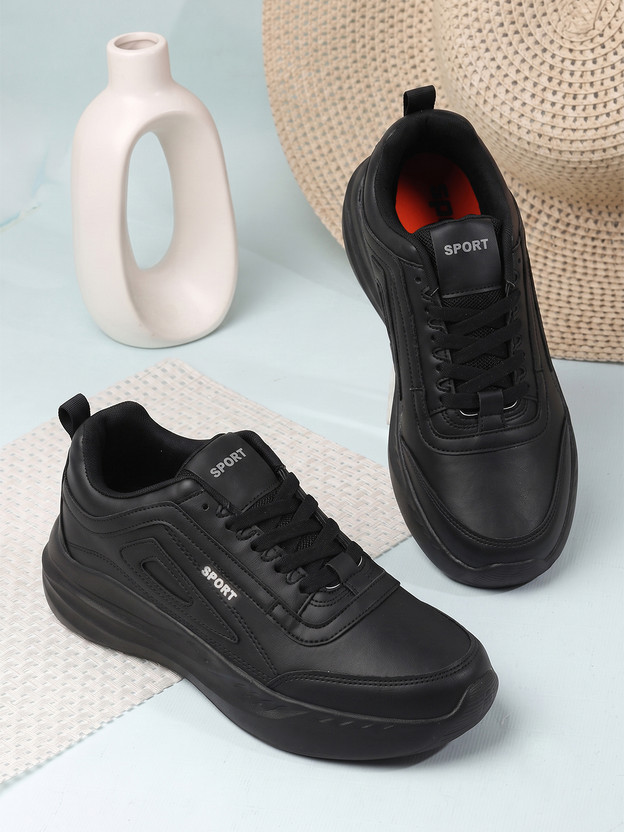CLYMB Men’s Sports Shoes | Stylish Outdoor Running Walking Casual Shoes for Men Outdoors For Men(Black , 6)