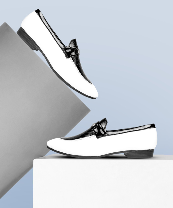 Lutton Shiny White Shoes | Casual 