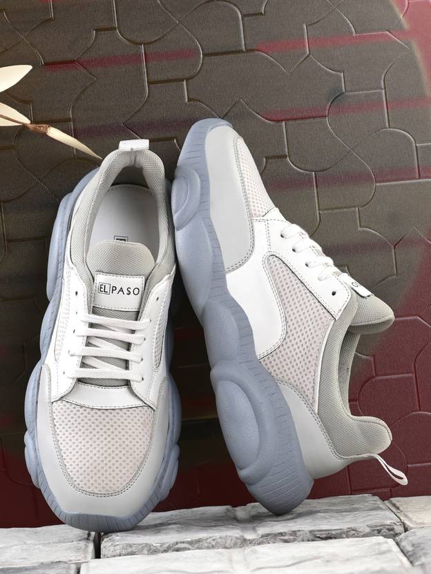 El Paso EL PASO Women's White Faux Leather Casual Lace Up Sneakers