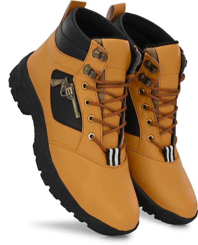ESHANO TAN HIGH TOPS BOOT FOR MEN Boots For Men(Brown , 7)