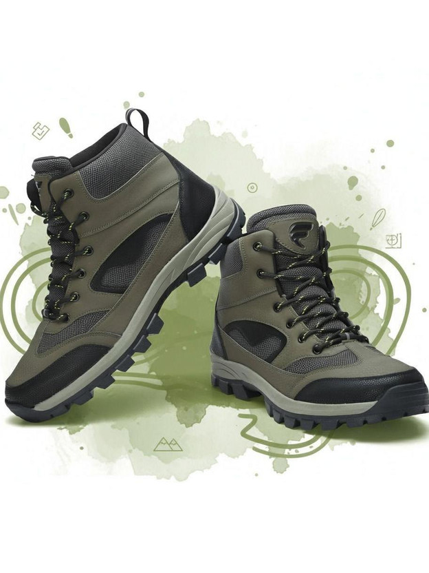 Field Field Care Casual Fashion Mid-Top Lace-Up Anti-Skid Waterproof Comfort Adveture Outdoors For Men(Olive , 9) - Flipkart Deal