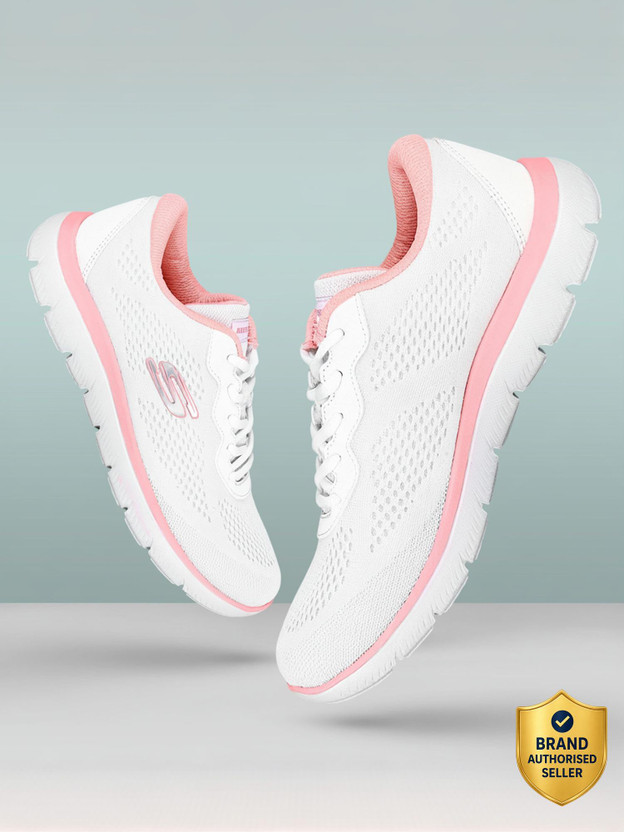 Skechers SUMMITS Running Shoes For Women(White , 7)