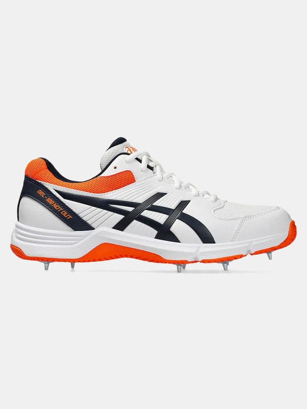 Asics GEL-100 NOT OUT Cricket Shoes For Men(White , 11)